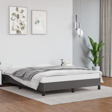 vidaXL Bedframe kunstleer grijs 140x200 cm, Verzenden