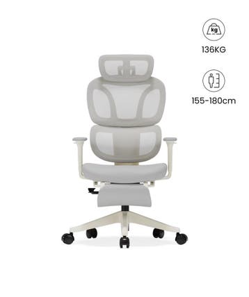 FLEXISPOT Ergonomische Stof-bureaustoel - met uittrekbaar vo, Verzenden, Nieuw