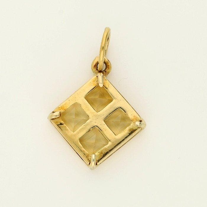 Pendentif - 18 carats Or jaune - 0.89ct. tw. Citrine -, Handtassen en Accessoires, Antieke sieraden