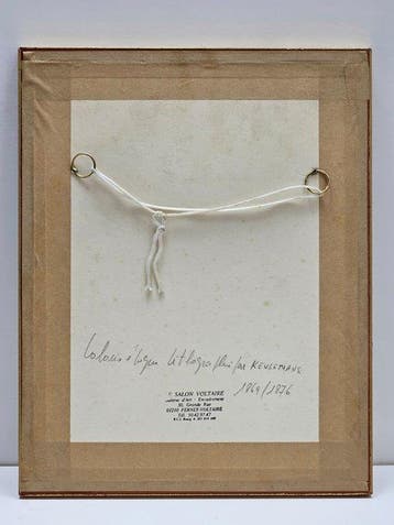 Glazen vitrinelijst - Papier - Originele lithografie