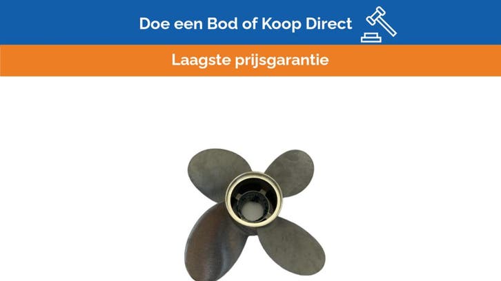 Bieden: Quicksilver Propeller 4-blade 23 x 15 Inch Right fo, Watersport en Boten, Bootonderdelen, Ophalen of Verzenden