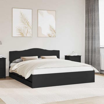 vidaXL Bedframe met lade met opslag Zwart 200 x 200 cm, Verzenden, Nieuw