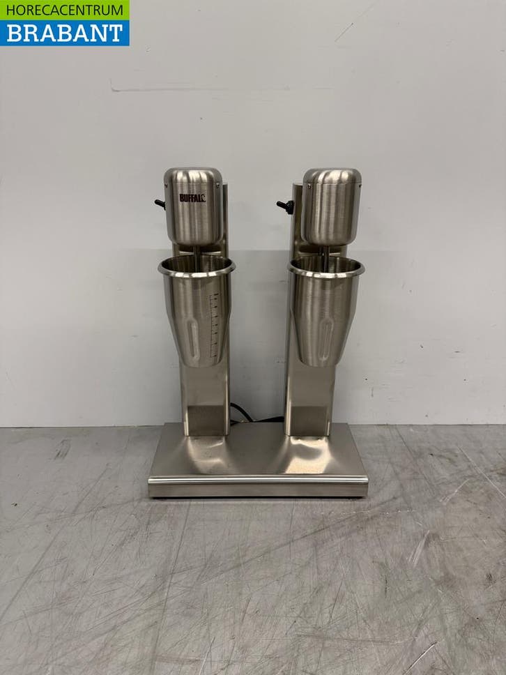 RVS Buffalo Dubbele Milkshake Mixer 2 x 1 liter 230V Horeca, Zakelijke goederen, Horeca | Keukenapparatuur, Ophalen of Verzenden