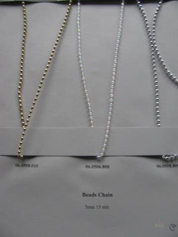 Parelketting parelguirlande 3 mm rol 15 meter - 800