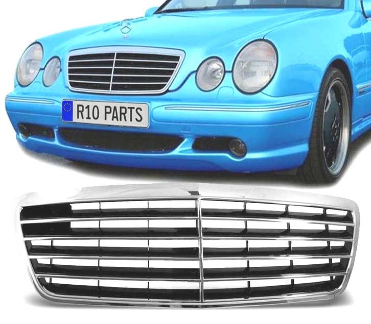 CALANDRE MERCEDES ET W210 00-02 CHROMÉ, Auto-onderdelen, Carrosserie, Verzenden