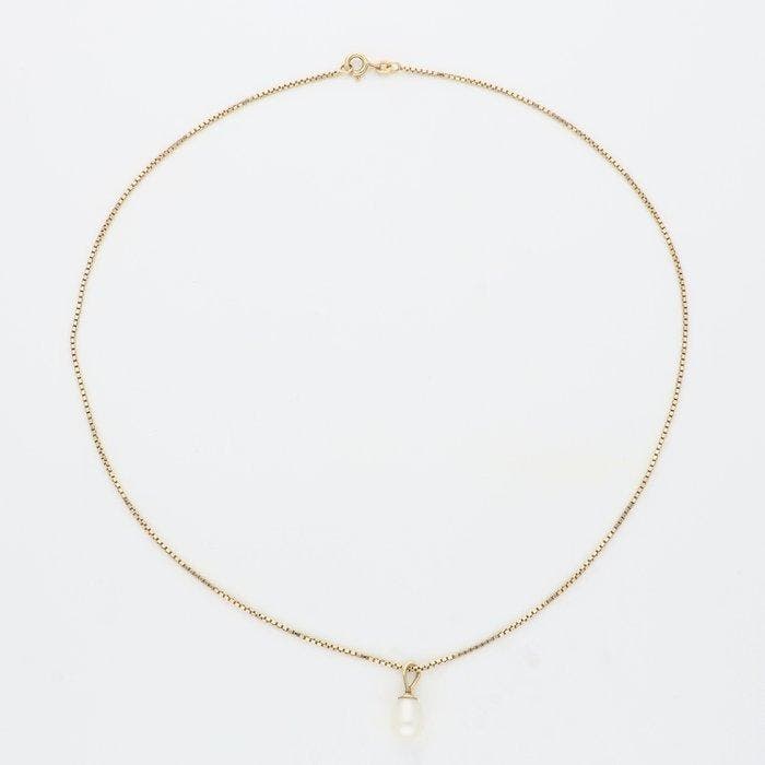 Ketting met hanger - 14 karaat Geel goud Parel, Bijoux, Sacs & Beauté, Bijoux anciens