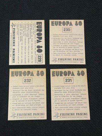 1980 Panini Europa 80 Team Osterreich Sticker - Presque, Collections