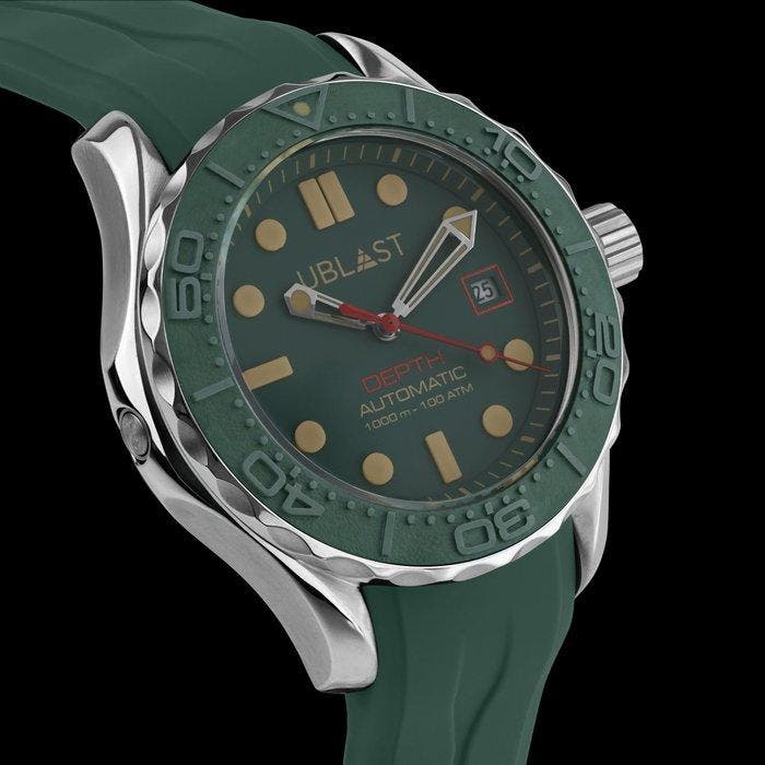 Ublast - Depth - Professional Diver 100 ATM - Helium Valve -, Handtassen en Accessoires, Horloges | Heren