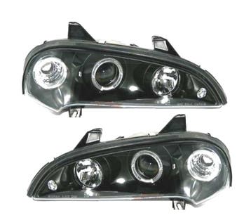 PHARES POUR OPEL TIGRA 95-03 ANGEL EYES FOND NOIR, Verzenden