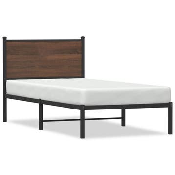 Bedframe 90x190 | Retour deal | -34% korting, Overige materialen, 90 cm, Eenpersoons, Bruin