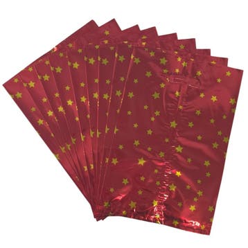 Fako Bijoux - Folie Uitdeelzakjes Sterren - 10 stuks -, Diversen, Cadeauverpakkingen, Verzenden, Nieuw