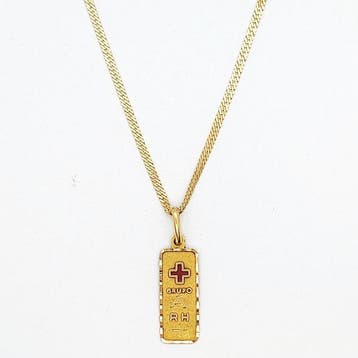 Ketting met hanger - 18 karaat Geel goud