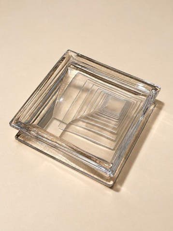 Daum - Schaal - Geometric Cube / Pyramid Step - Kristal -