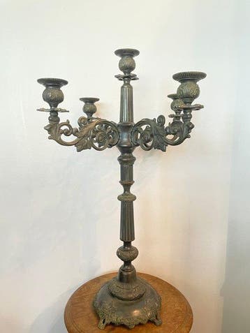 Kandelaber - Gegoten messing, IJzer, spelter - Monumentale