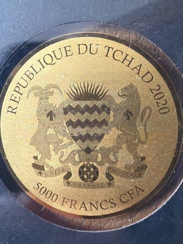 Tsjaad. 5000 Francs Polare Zone 1/200 Oz (.999) (Zonder, Postzegels en Munten