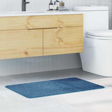 vidaXL Antislip Badmat Blauw 60 x 90 cm PP, Verzenden