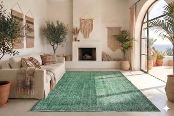 Vert vintage - Tapis - 255 cm - 175 cm - Avec certificat, Nieuw