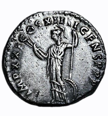 Romeinse Rijk. Domitianus (81-96 n.Chr.). Denarius Rome, Postzegels en Munten