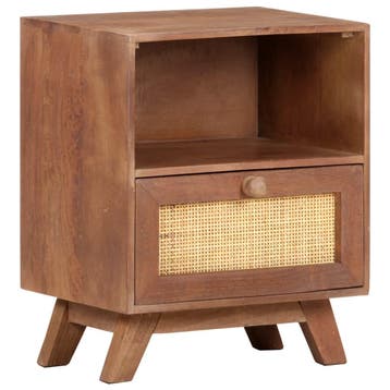 vidaXL Nachtkastje 40x30x50 cm massief mangohout, Huis en Inrichting, Verzenden, Nieuw