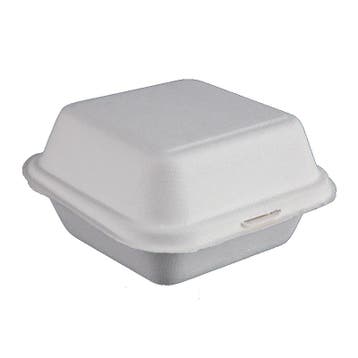 Hamburgerdoosjes | Composteerbaar Bagasse | 500 stuks |, Verzenden, Nieuw in verpakking