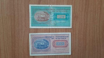 Katanga. - 20, 50 Francs - 1960 (Zonder minimumprijs), Postzegels en Munten
