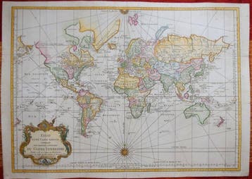 world - De Wereld.; Bellin - Essay DUne Carte Reduite, Nieuw