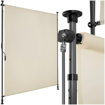 Zonnescherm Taija met handslinger - 120 x 310 cm, beige, Verzenden, Nieuw