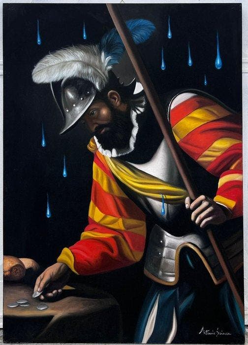 Antonio Sciacca (1957) - Soldato metropolista, Antiek en Kunst, Kunst | Schilderijen | Klassiek