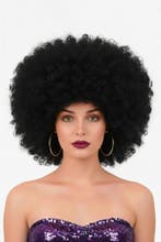 Pruik Afro Zwart Disco met Gratis 2x Haarnetje Afrokapsel Se, Ophalen of Verzenden, Nieuw