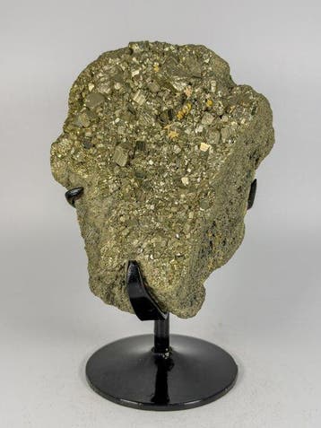 AA+ Quality Pyrite on custom metal stand Mineralencollectie, Verzamelen