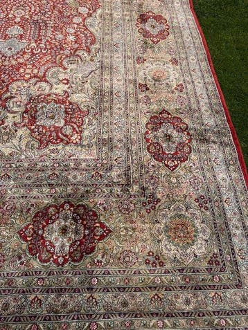 XXL Qom Ghoum soie sur soie ! - Tapis - 565 cm - 365 cm, Maison & Meubles, Ameublement | Tapis & Moquettes