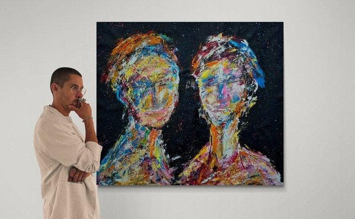Jovan Srijemac (1962) - Jane & John Doe - XXL, Antiek en Kunst, Kunst | Schilderijen | Modern