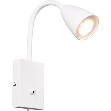 Stijlvolle LED Wandspot - Mat Wit Aluminium, GU10 Fitting &, Huis en Inrichting, Lampen | Wandlampen, Verzenden, Nieuw