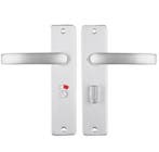 ODShop deurklink vierkant met kortschild WC63/8 aluminium F1, Doe-het-zelf en Bouw, Deuren en Vliegenramen, Nieuw