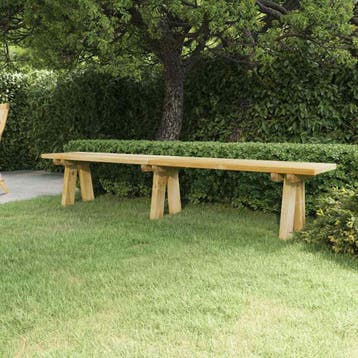vidaXL Tuinbank 220 cm geïmpregneerd massief grenenhout, Verzenden