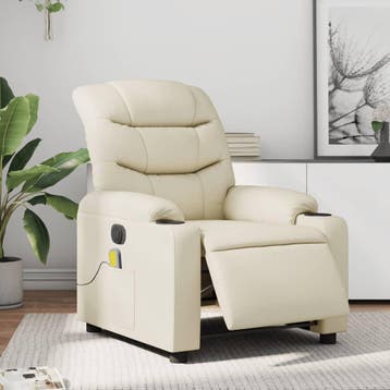 vidaXL Massagestoel verstelbaar elektrisch kunstleer, Huis en Inrichting, Fauteuils, Verzenden, Nieuw