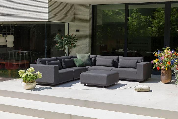 Flow. Lux hoekbank sooty |   Sunbrella | SALE, Tuin en Terras, Tuinsets en Loungesets
