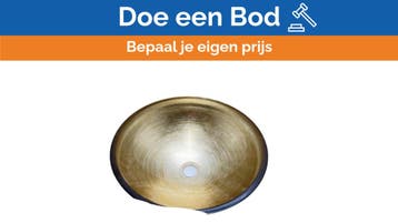 Bieden: Boxart gold finish washing basin 420 mm, Watersport en Boten, Ophalen of Verzenden, Nieuw