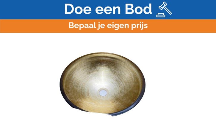 Bieden: Boxart gold finish washing basin 420 mm, Watersport en Boten, Bootonderdelen, Ophalen of Verzenden