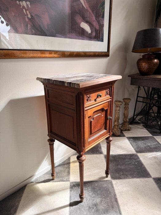 Table dappoint - Acajou, Marbre, Bois, Antiquités & Art, Antiquités | Autres Antiquités