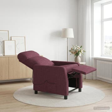 vidaXL Massage Relaxstoel Paars Stof, Verzenden
