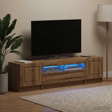 vidaXL 5-delige LED TV-kast Artisanaal eiken Bewerkt hout, Maison & Meubles, Verzenden