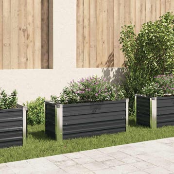 vidaXL Plantenbak verhoogd 100x40x45 cm gegalvaniseerd staal, Verzenden