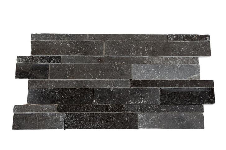 Natuurstenen steenstrips Black Bluestone Split - 61x15 cm, Bricolage & Construction, Dalles & Carrelages, Enlèvement