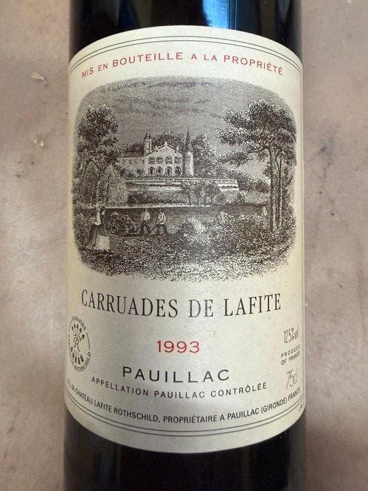 1993 Carruades de Lafite, 2nd wine of Chateau Lafite, Collections, Vins