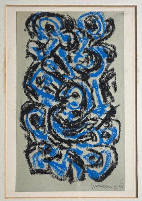 Theo Wolvecamp (1925-1992) - Abstracte compositie, Antiquités & Art, Art | Objets design