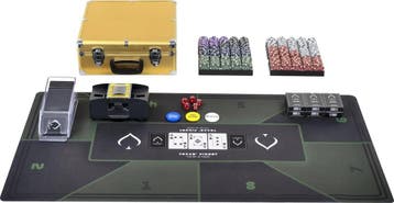 Texas Finest Golden Pokerset complete set inclusief, Verzenden, Nieuw