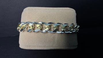 Sans prix de réserve - Bracelet Bracelet à maillons cubains, Handtassen en Accessoires, Antieke sieraden