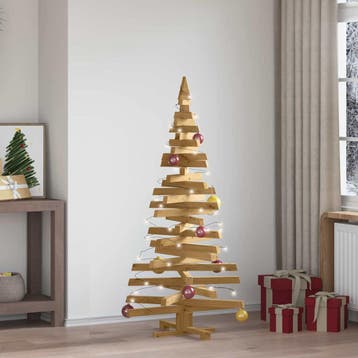 vidaXL Houten kerstboom KOTKA 150 cm Massief grenenhout, Verzenden, Nieuw