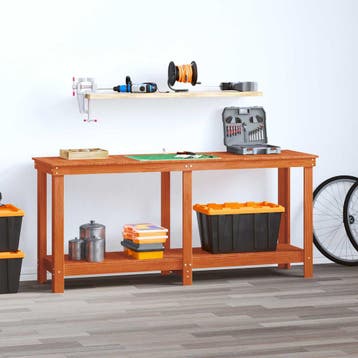 vidaXL Werkbank Waskleur Bruin 180 x 50 x 80 cm Massief, Doe-het-zelf en Bouw, Verzenden, Nieuw